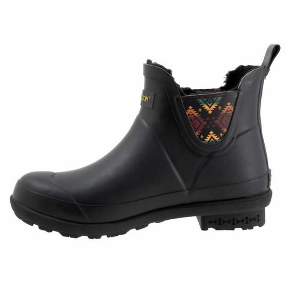 🌸 Pendleton Chelsea Patterned Rainboot Waterproof & Traction Sole Black SIZE 6 - Picture 7 of 16